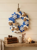 3D Printed Winter Wreath | Fox & Bird Woodland Decor | 4m3d Design Art