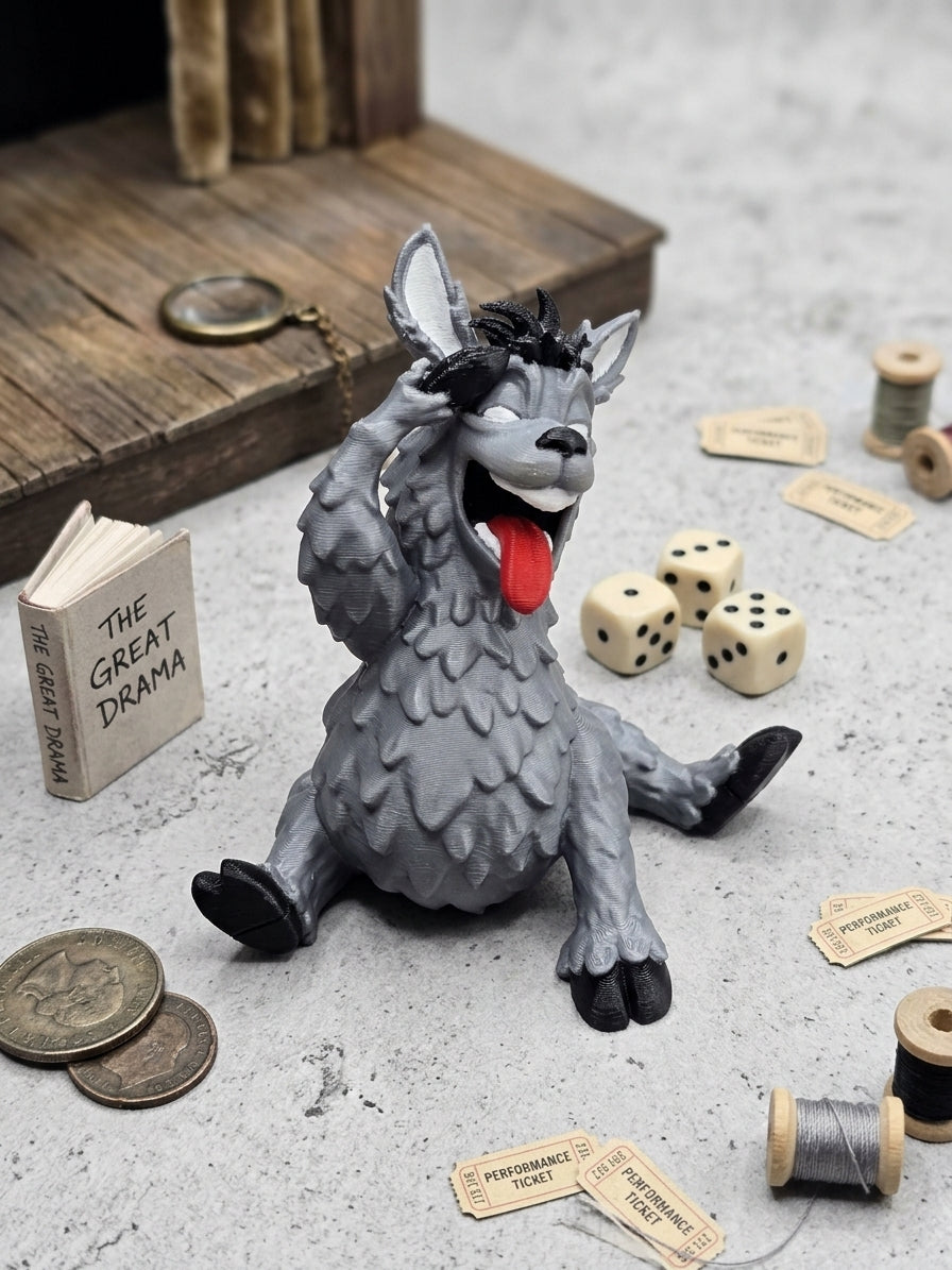 Drama Llama Figurine – 3D Printed Expressive Llama Statue | Desk Decor & Fun Gift