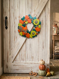 3D Printed Squirrel Fall Wreath | Sunflowers, Leaves & Acorns | 4m3d Design Art