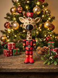 3D Printed Giraffe Nutcracker | Holiday Figurine | 1.5x1.5x6 Inches | 4m3d Design Art