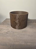 3D Printed Wood Grain Texture Planter | Faux Wood Look | 4m3d Design Art