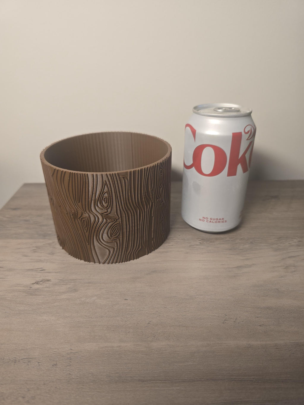 3D Printed Wood Grain Texture Planter | Faux Wood Look | 4m3d Design Art