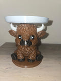 3D Printed Highland Cow Candle Holder | Keys, Coins & Ring Dish | 4m3d Design Art