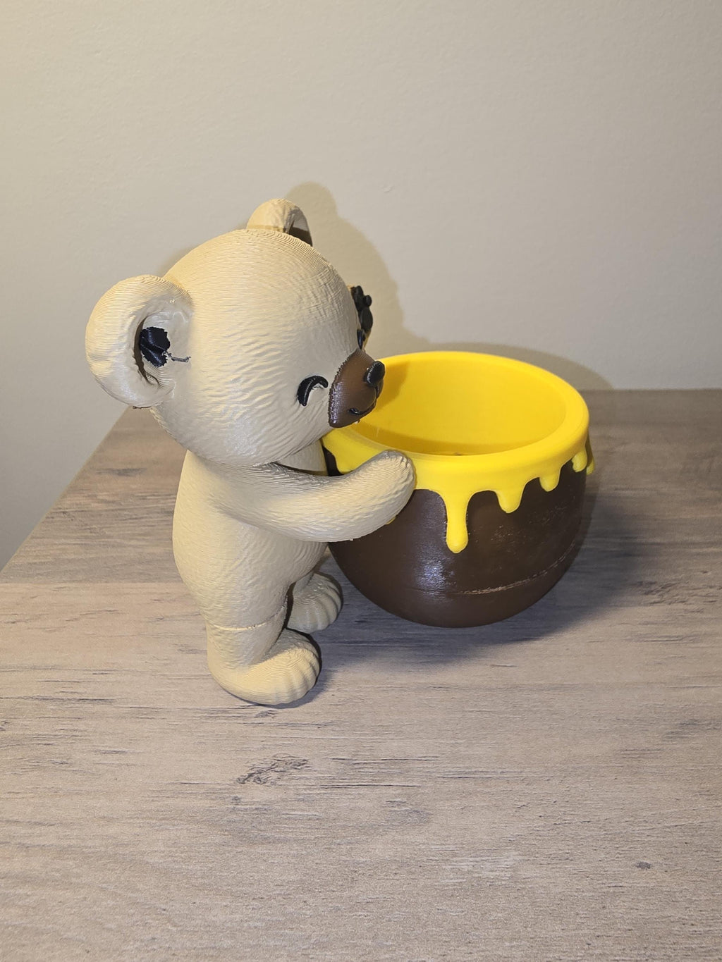 3D Printed Honey Bear Planter | Jewelry Dish & Catch-All | Hand-Finished | 4m3d Design Art