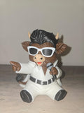 3D Printed Highland Cow Elvis Presley Figurine | The King Rocker Statue | 4m3d Design Art