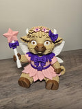 3D Printed Highland Cow Princess Figurine | Wings & Wand | Fairy Decor | 4m3d Design Art