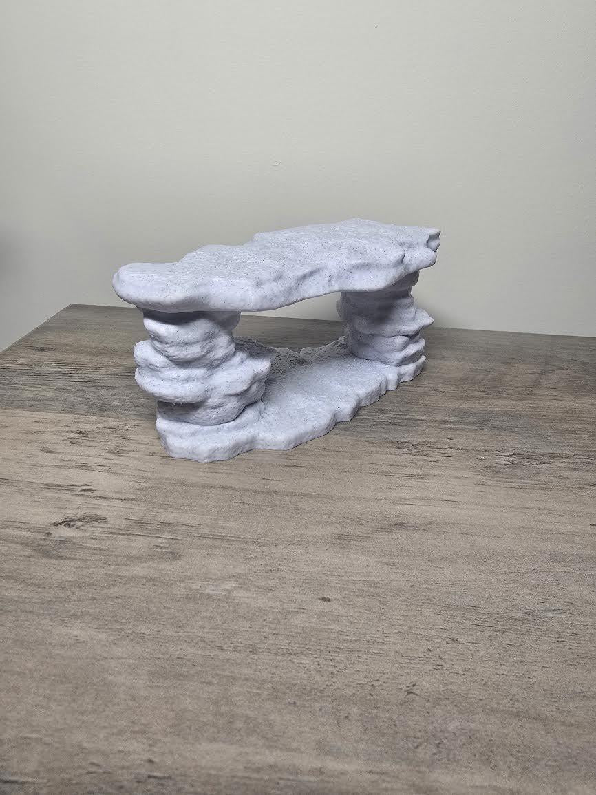 3D Printed Aquarium Rock Formation Bridge | Fish Tank Decor | 4m3d Design Art