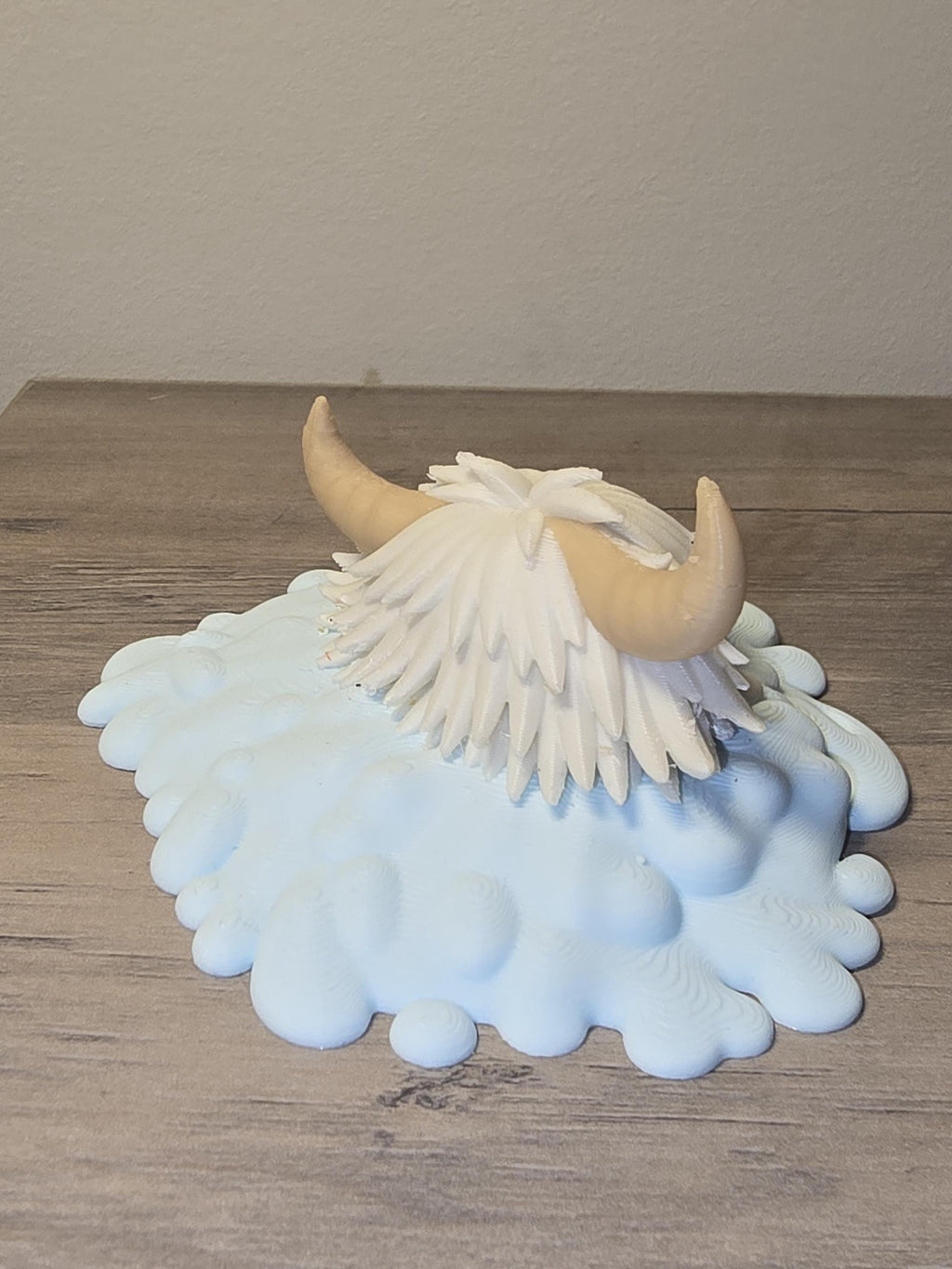 3D Printed Melting Highland Cow Figurine | Whimsical Puddle Design | 4m3d Design Art