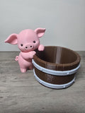 3D Printed Baby Piglet Planter Pot | Hand-Finished | 4m3d Design Art