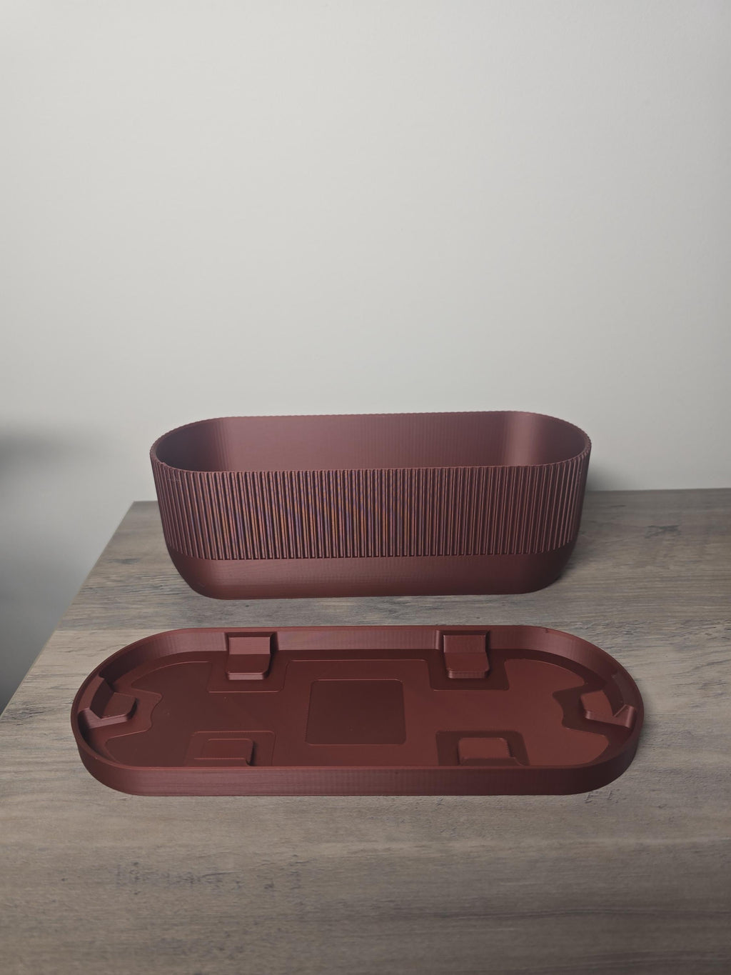 3D Printed Decorative Oval Planter | Custom Colors | Indoor Plant Pot | 4m3d Design Art