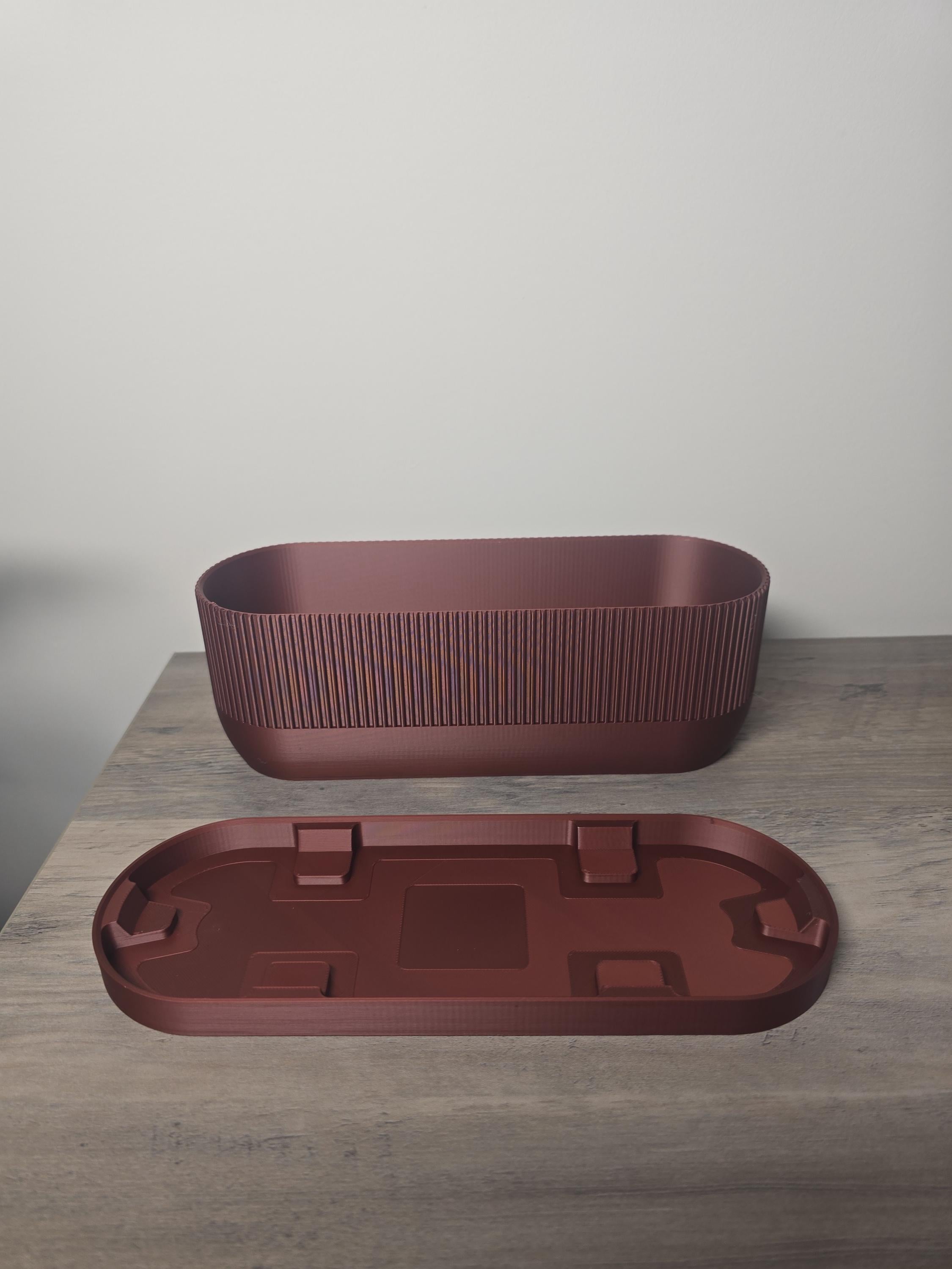 3D Printed Decorative Oval Planter | Custom Colors | Indoor Plant Pot | 4m3d Design Art