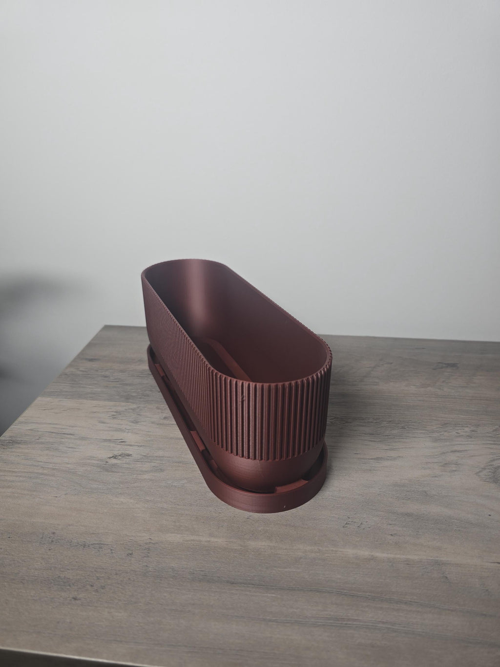 3D Printed Decorative Oval Planter | Custom Colors | Indoor Plant Pot | 4m3d Design Art