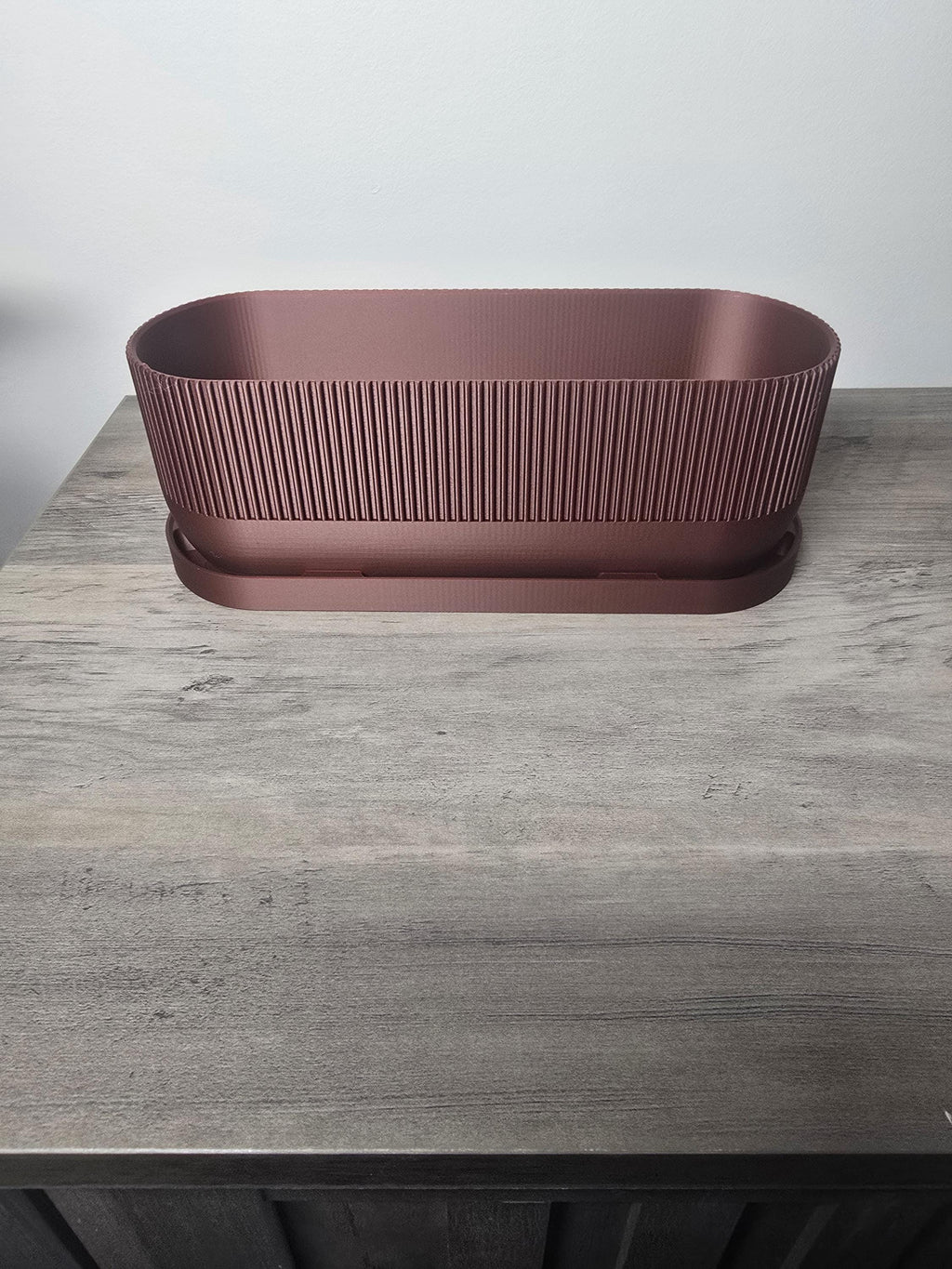 3D Printed Decorative Oval Planter | Custom Colors | Indoor Plant Pot | 4m3d Design Art