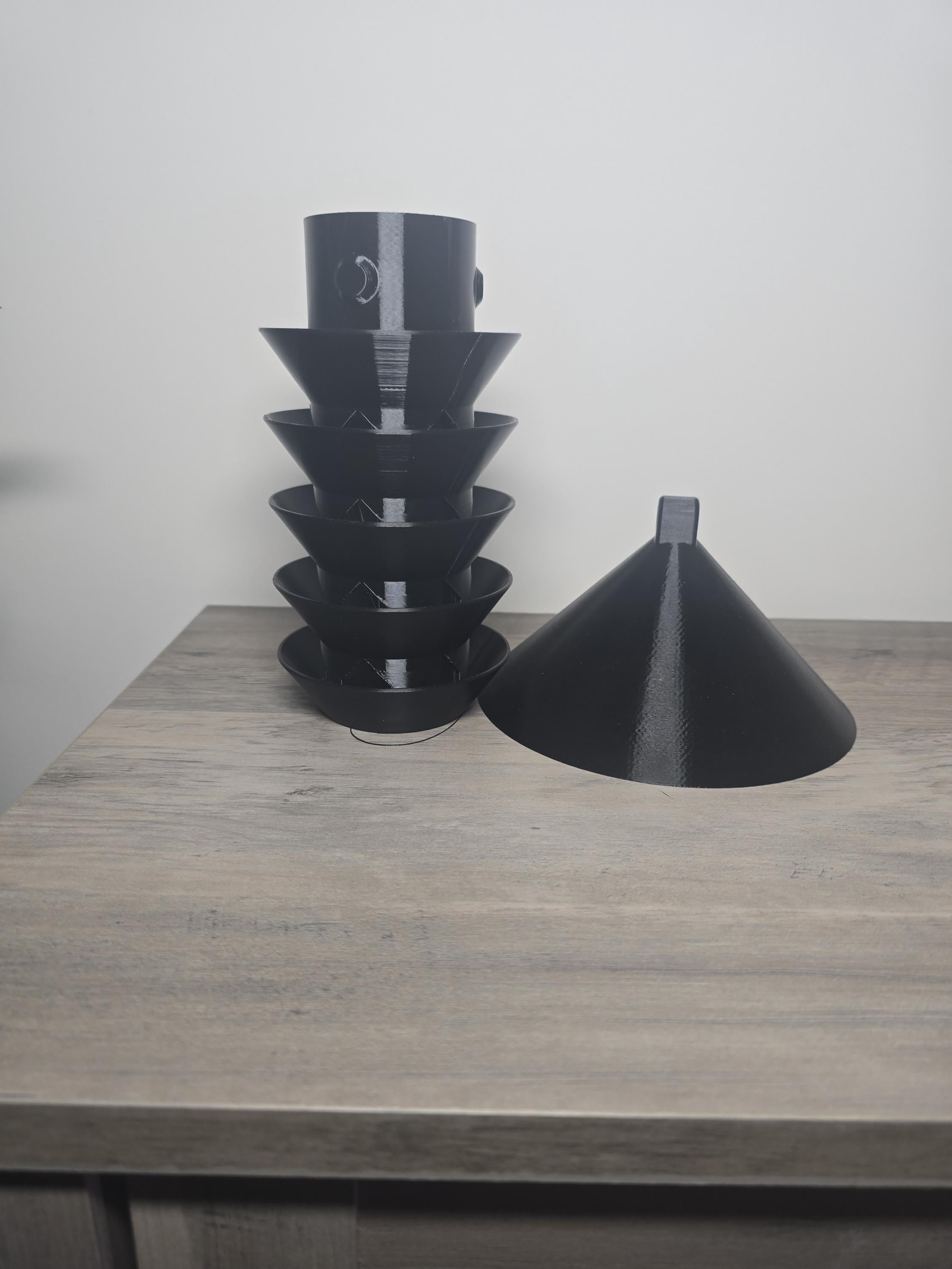 3D Printed 3-Tier Round Bird Feeder | Decorative Outdoor Garden Decor | 4m3d Design Art