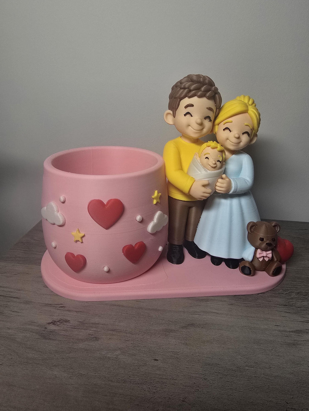 3D Printed Baby Boy or Baby Girl Planter | New Baby Gift | 4m3d Design Art