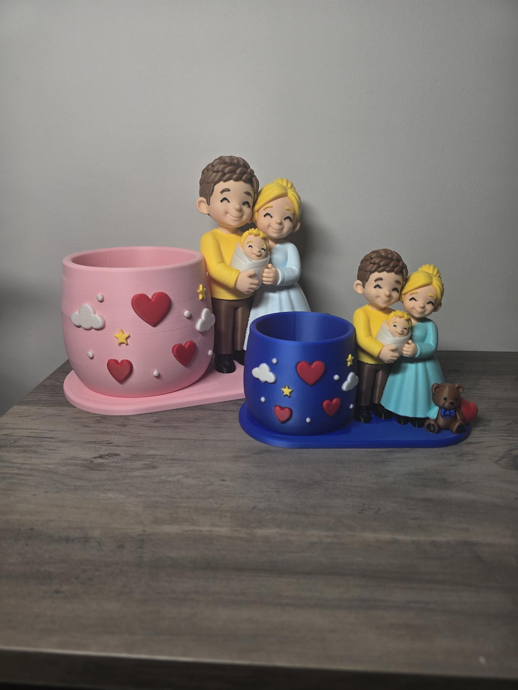 3D Printed Baby Boy or Baby Girl Planter | New Baby Gift | 4m3d Design Art