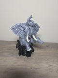 3D Printed Sitting Elephant Figurine | Ornate Stool Accent Decor | 4m3d Design Art
