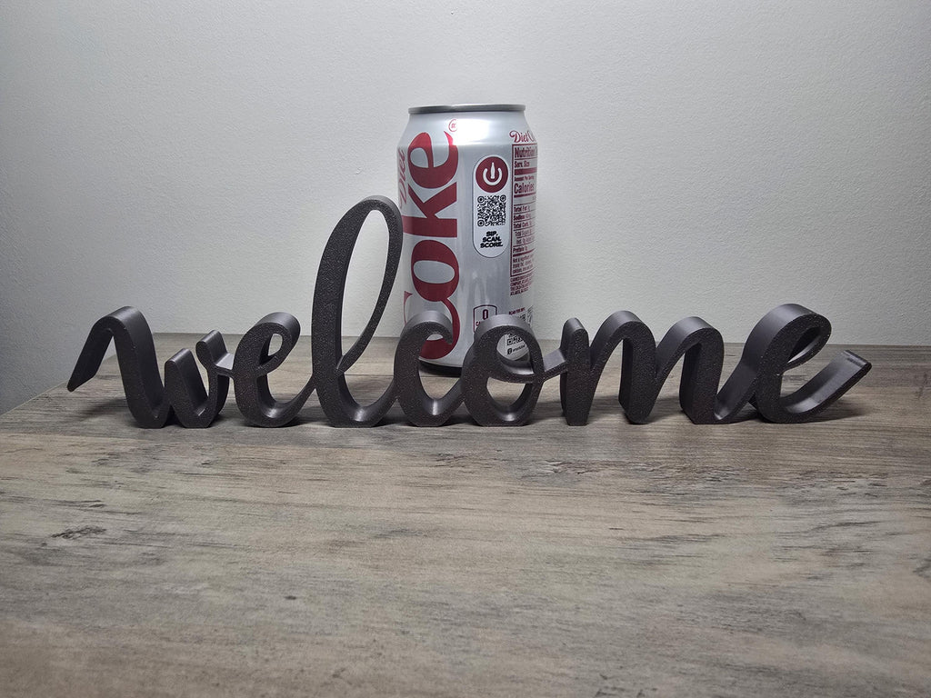 3D Printed WELCOME Sign | Tabletop Display | Entryway & Home Decor | 4m3d Design Art