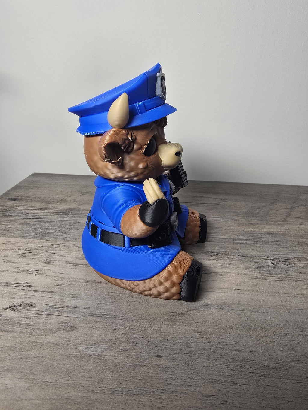 3D Printed Police Officer Highland Cow Figurine | Donut & Walkie Talkie | 4m3d Design Art