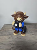 3D Printed Highland Cow Photographer Figurine | Funny Unique Gift | 4m3d Design Art