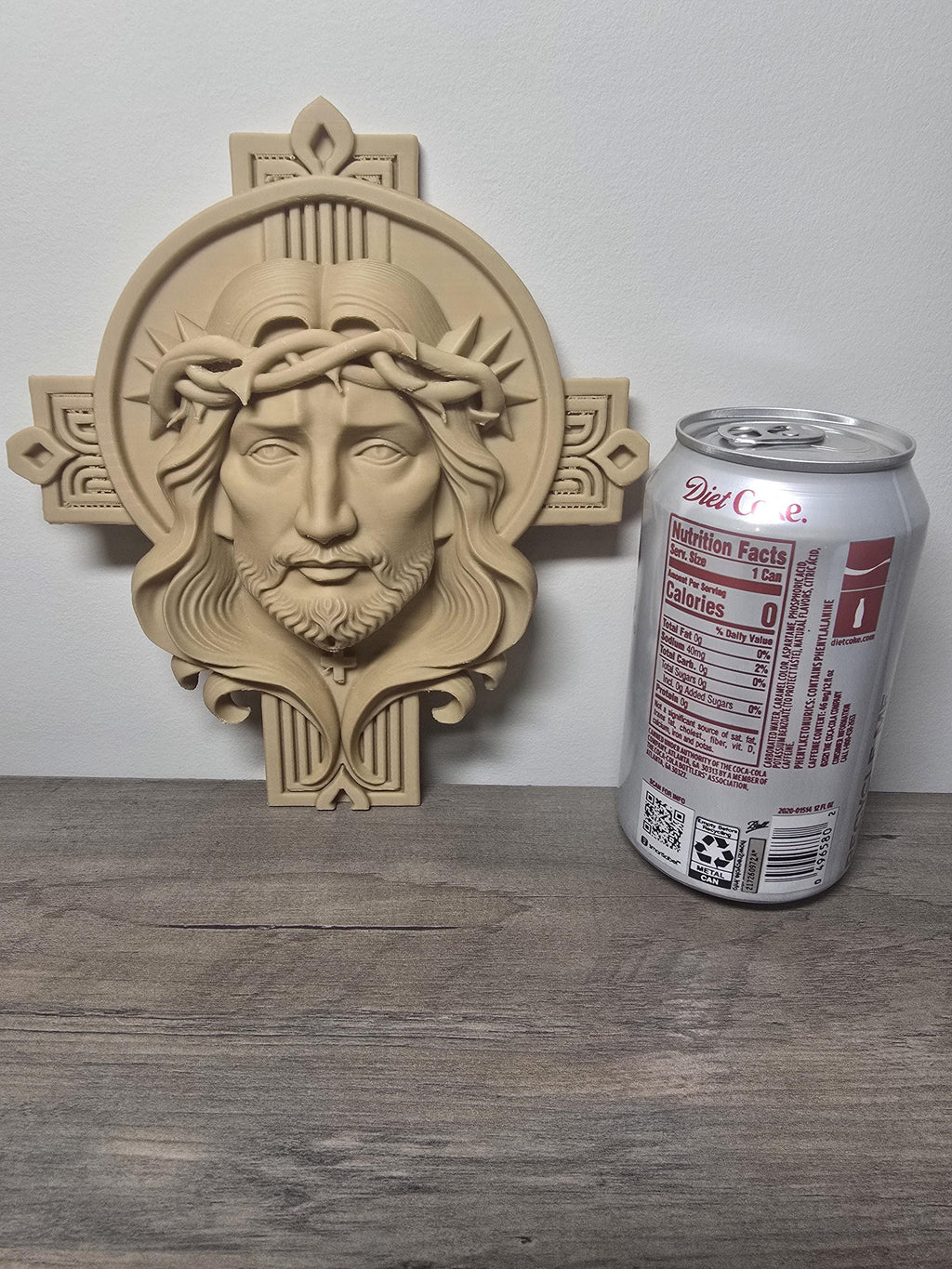 3D Printed Jesus on the Cross Wall Hanging | Detailed Religious Decor | 4m3d Design Art
