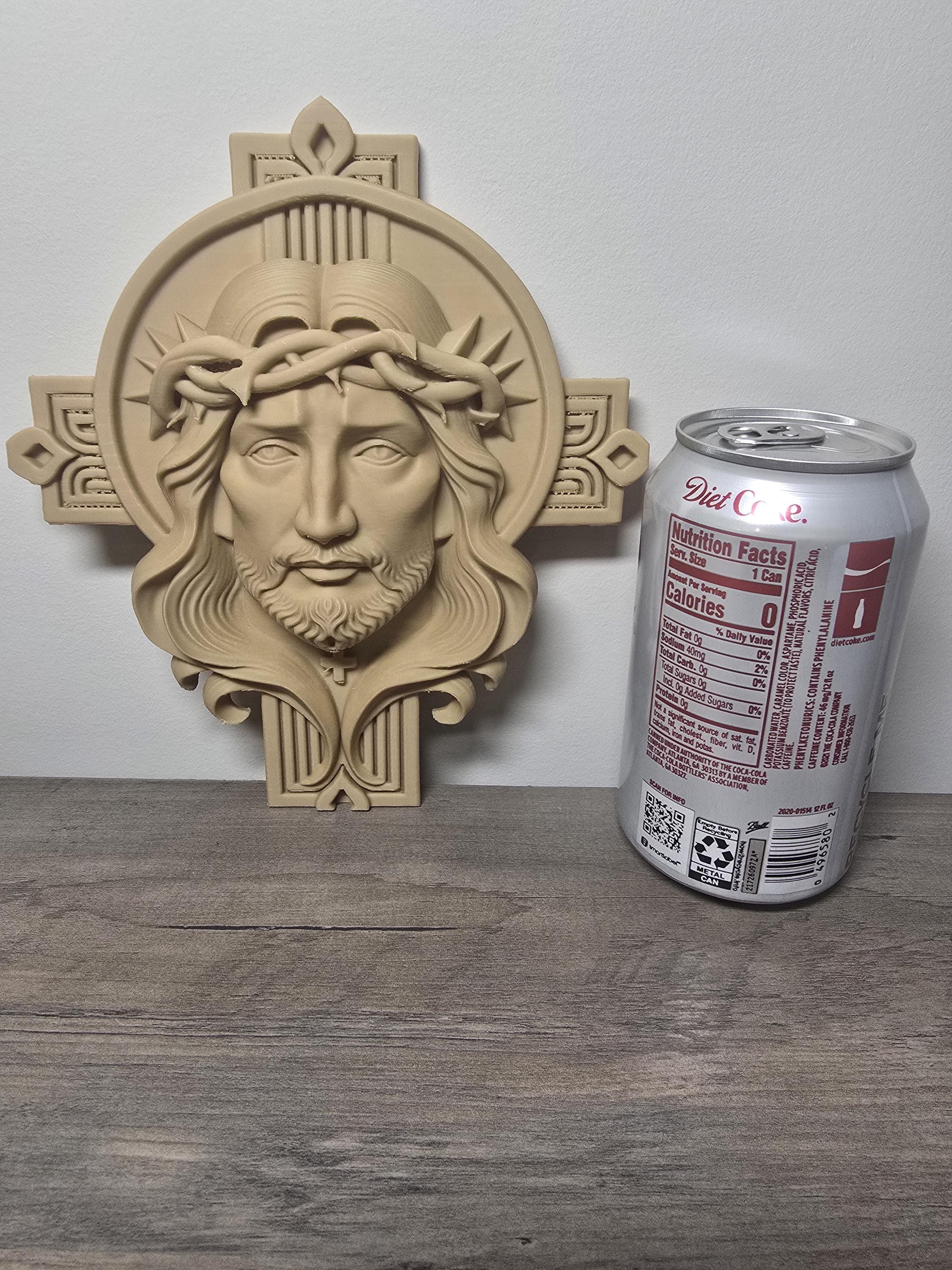 3D Printed Jesus on the Cross Wall Hanging | Detailed Religious Decor | 4m3d Design Art