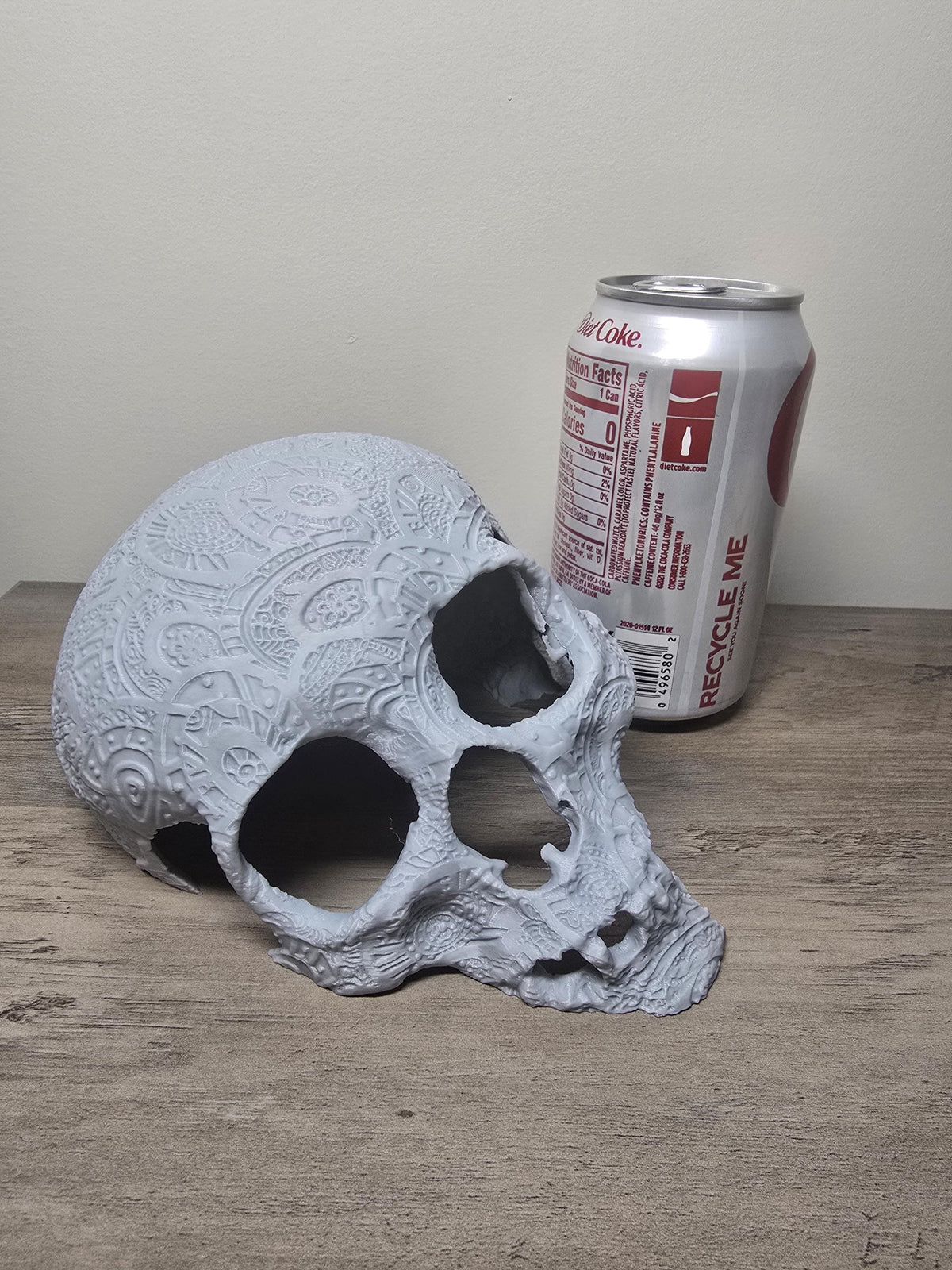 3D Printed Detailed Skull Decor | Tabletop & Aquarium Decoration | 4m3d Design Art