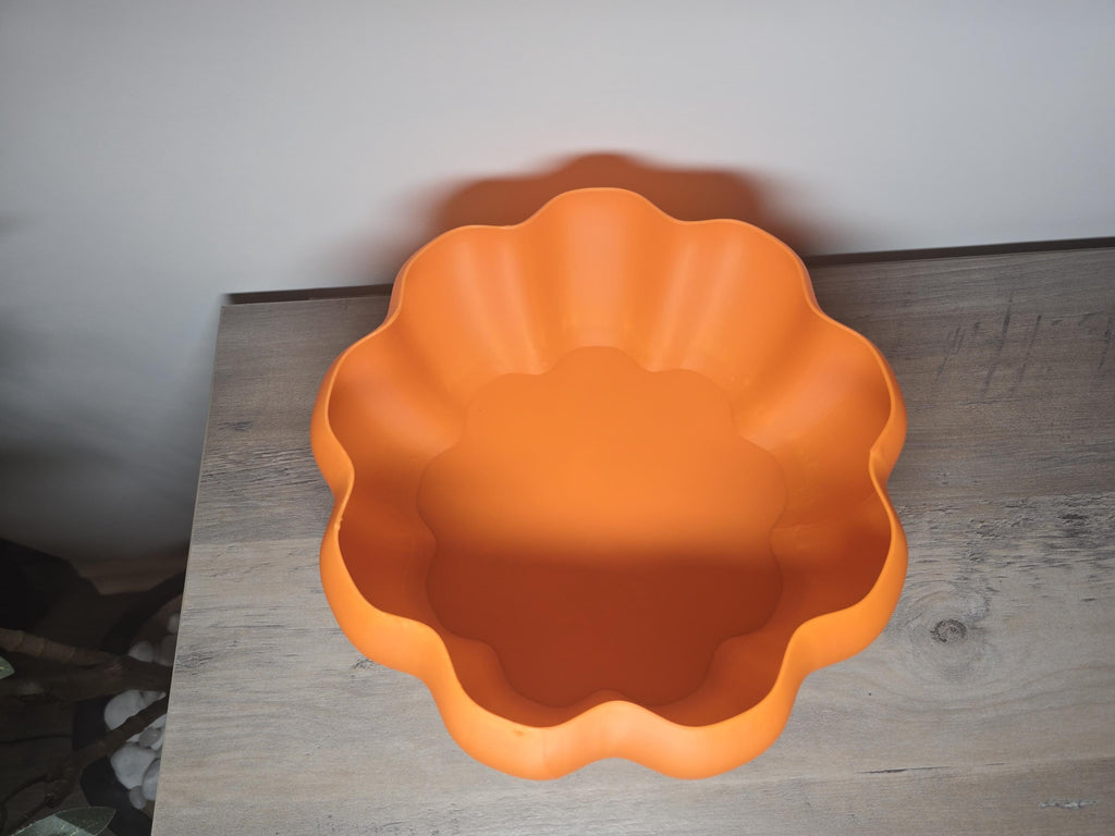 3D Printed Large Pumpkin Bowl | Halloween Candy Bowl | 10x5 In | 4m3d Design Art
