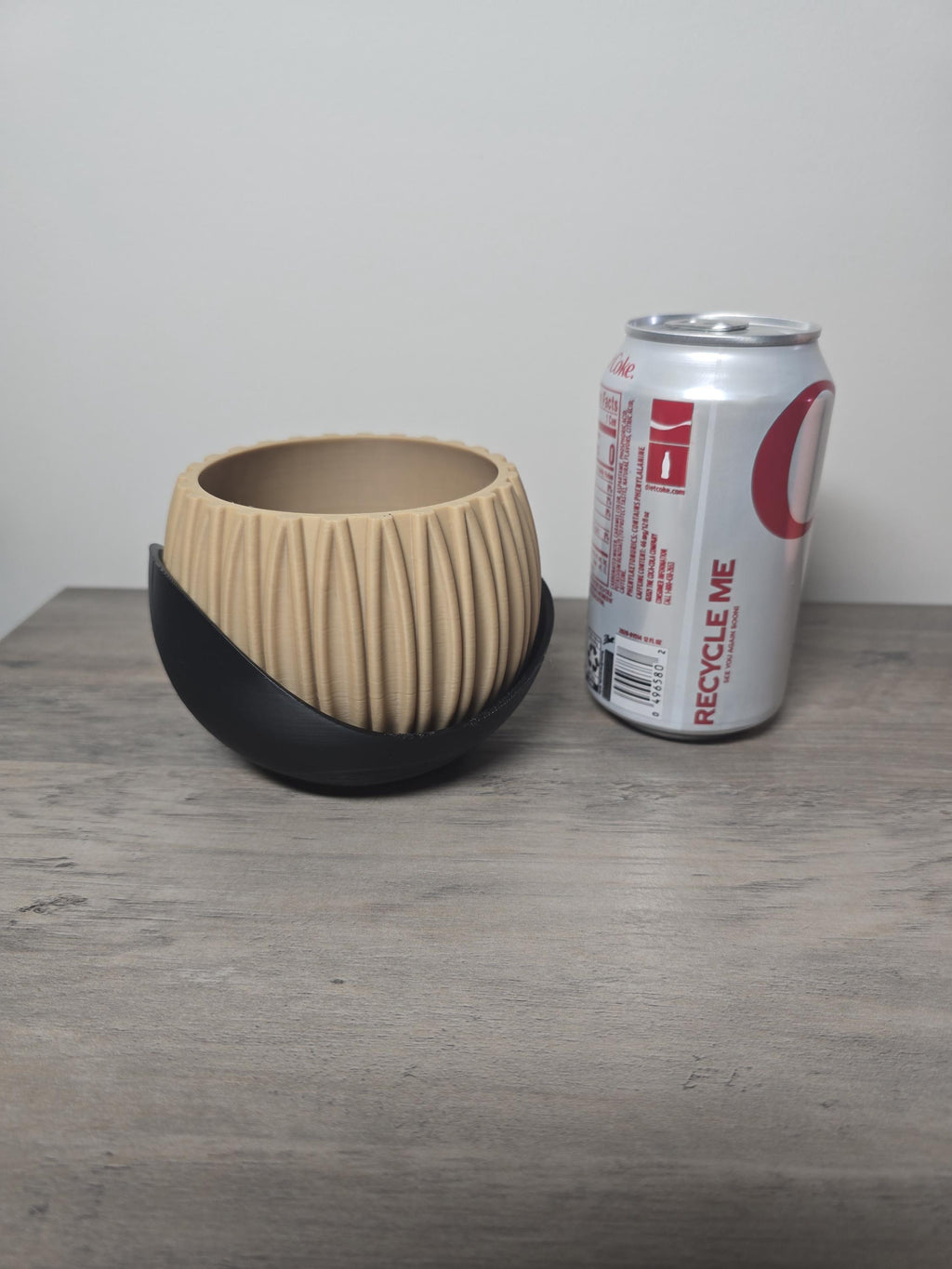 3D Printed Decorative 2 Piece Planter | Custom Colors | Indoor Plant Pot | 4m3d Design Art