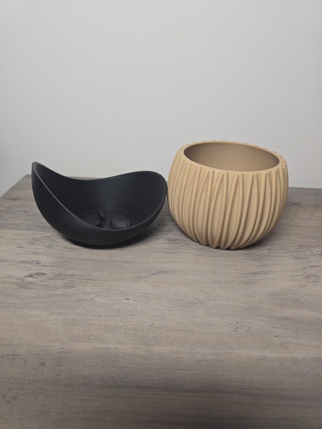 3D Printed Decorative 2 Piece Planter | Custom Colors | Indoor Plant Pot | 4m3d Design Art