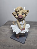 3D Printed Marilyn Monroe Highland Cow Figurine | Iconic Dress | Unique Gift | 4m3d Design Art