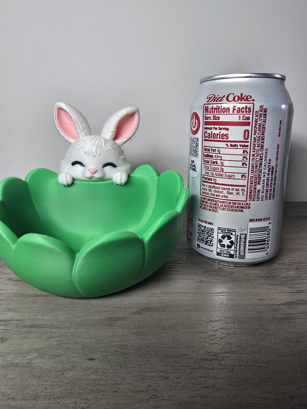 3D Printed Bunny Lettuce Bowl | Catch-All for Keys, Jewelry & Coins | 4m3d Design Art