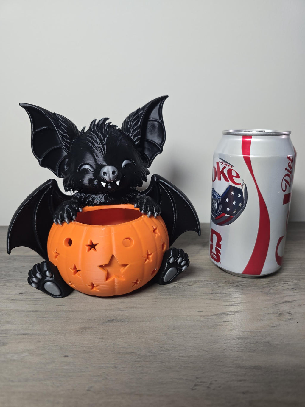 3D Printed Halloween Bat Tealight Candle Holder | Pumpkin Design | 4m3d Design Art