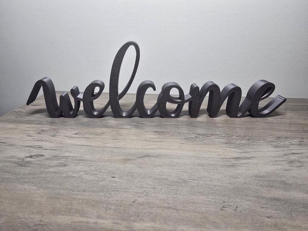 3D Printed WELCOME Sign | Tabletop Display | Entryway & Home Decor | 4m3d Design Art