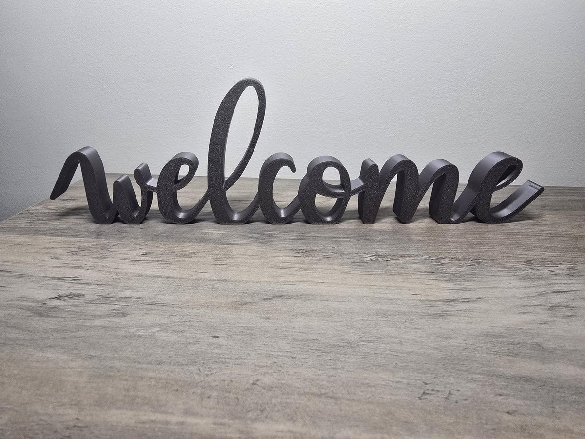 3D Printed WELCOME Sign | Tabletop Display | Entryway & Home Decor | 4m3d Design Art