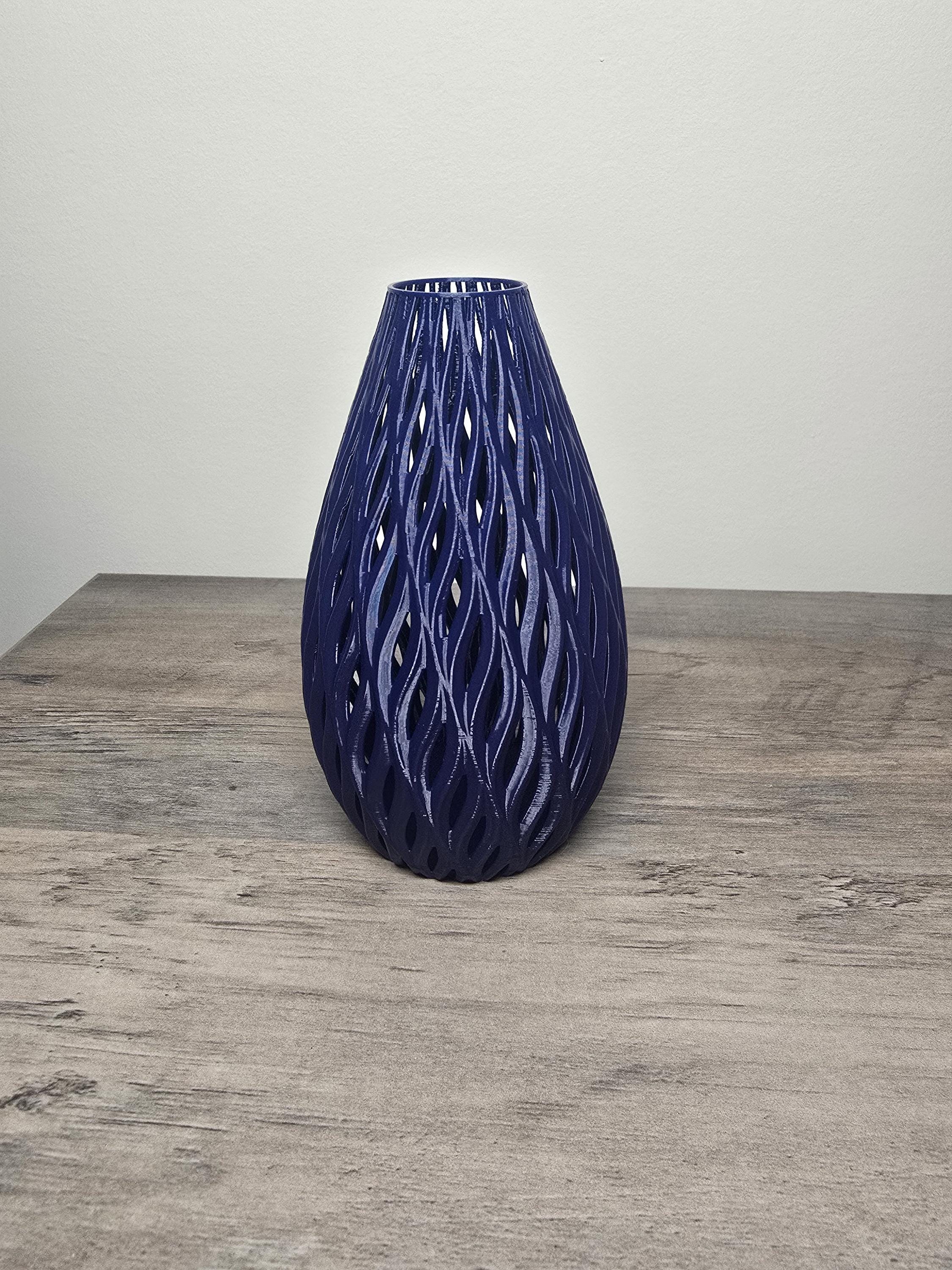 3D Printed Woven Look Small Vase | 3x3.5 In | Single Stem & Bouquet Holder | 4m3d Design Art