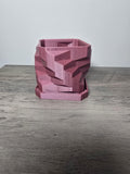 3D Printed Geometric Modern Planter | 4x4x4 In | Catch-All for Keys & Jewelry | 4m3d Design Art