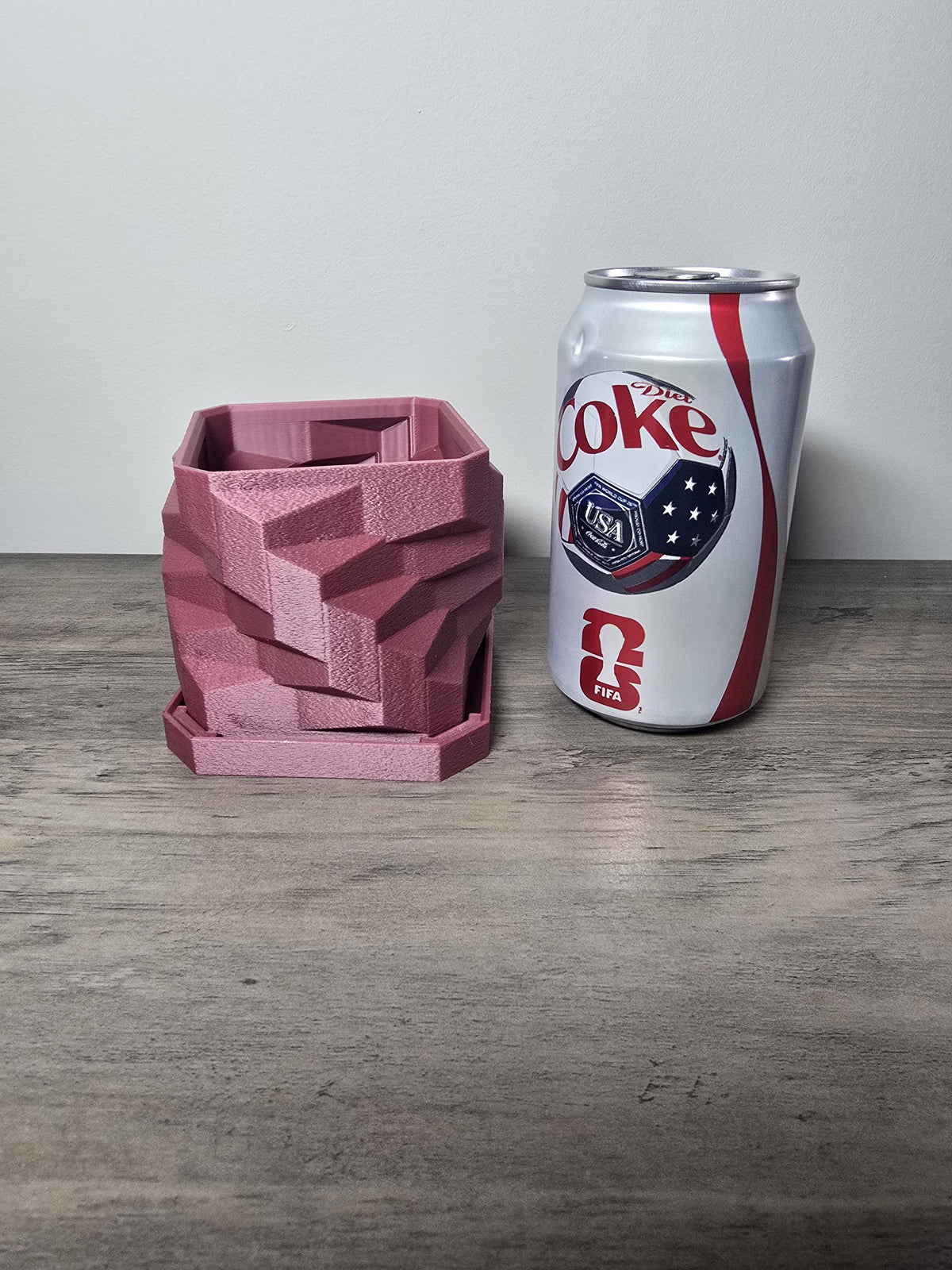3D Printed Geometric Modern Planter | 4x4x4 In | Catch-All for Keys & Jewelry | 4m3d Design Art