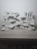 3D Printed Aquarium Background Landscape with Caves | 14.5x8x9 In | 2-Piece | 4m3d Design Art