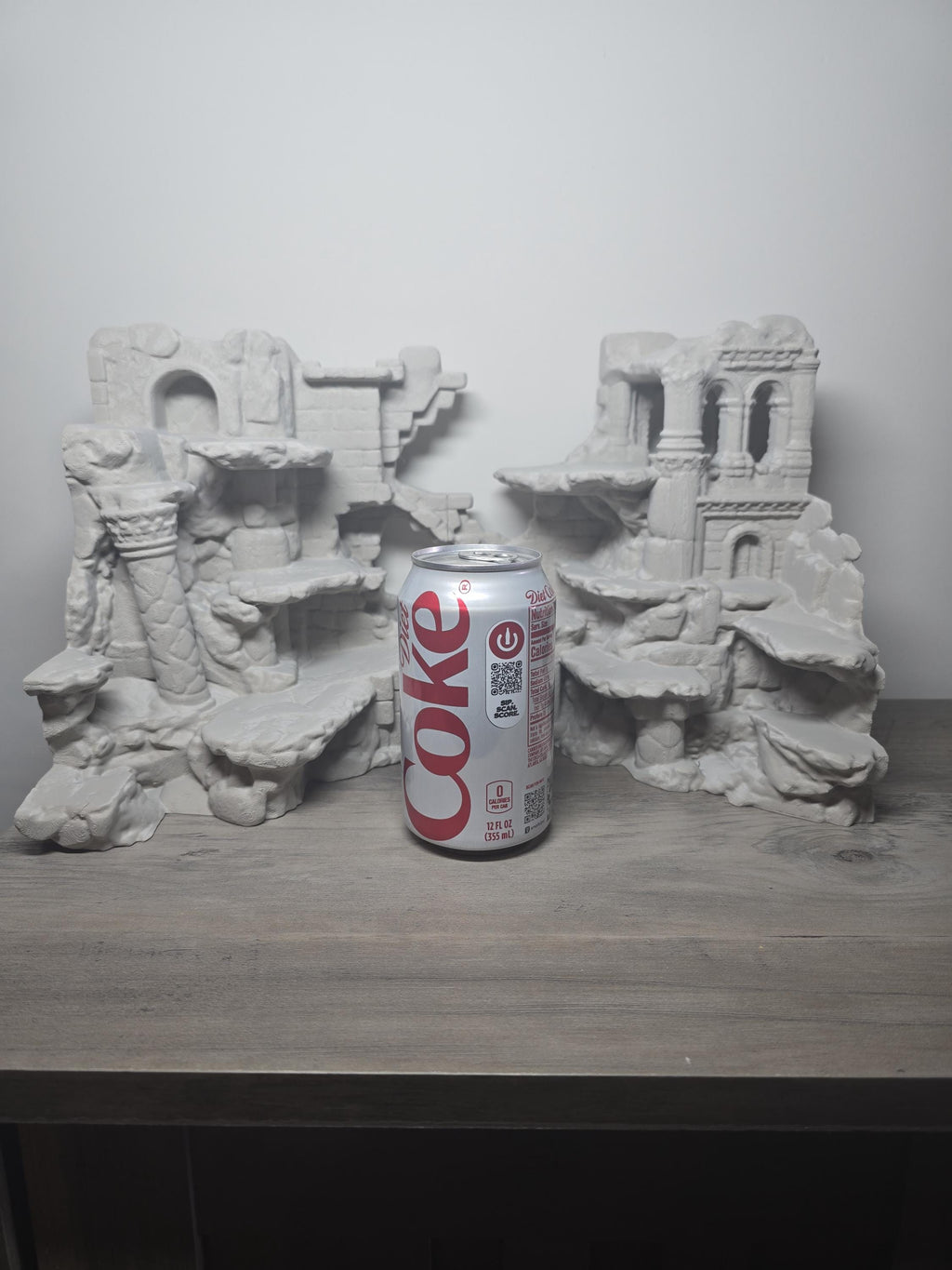 3D Printed Aquarium Background Landscape with Caves | 14.5x8x9 In | 2-Piece | 4m3d Design Art