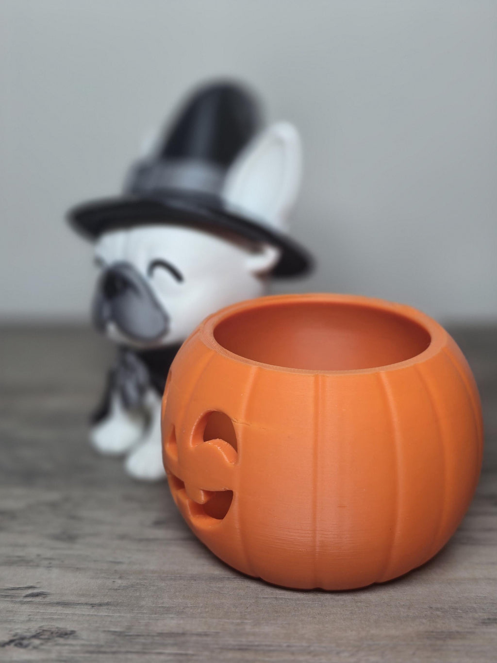 3D Printed Halloween Witch Puppy Tealight Candle Holder | Pumpkin Design | 4m3d Design Art