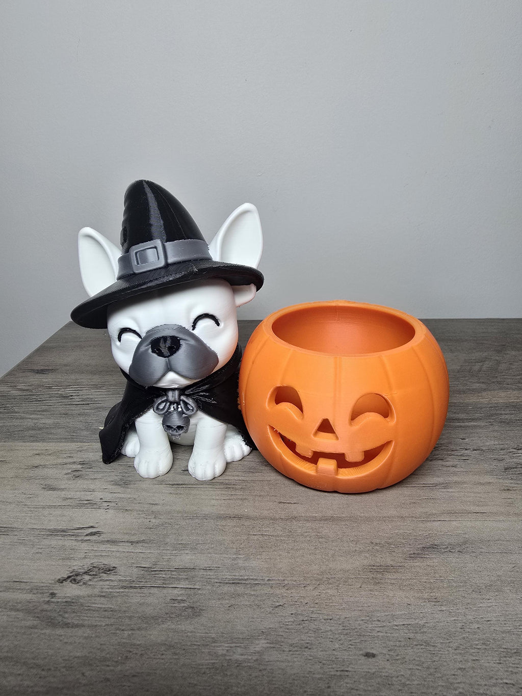 3D Printed Halloween Witch Puppy Tealight Candle Holder | Pumpkin Design | 4m3d Design Art