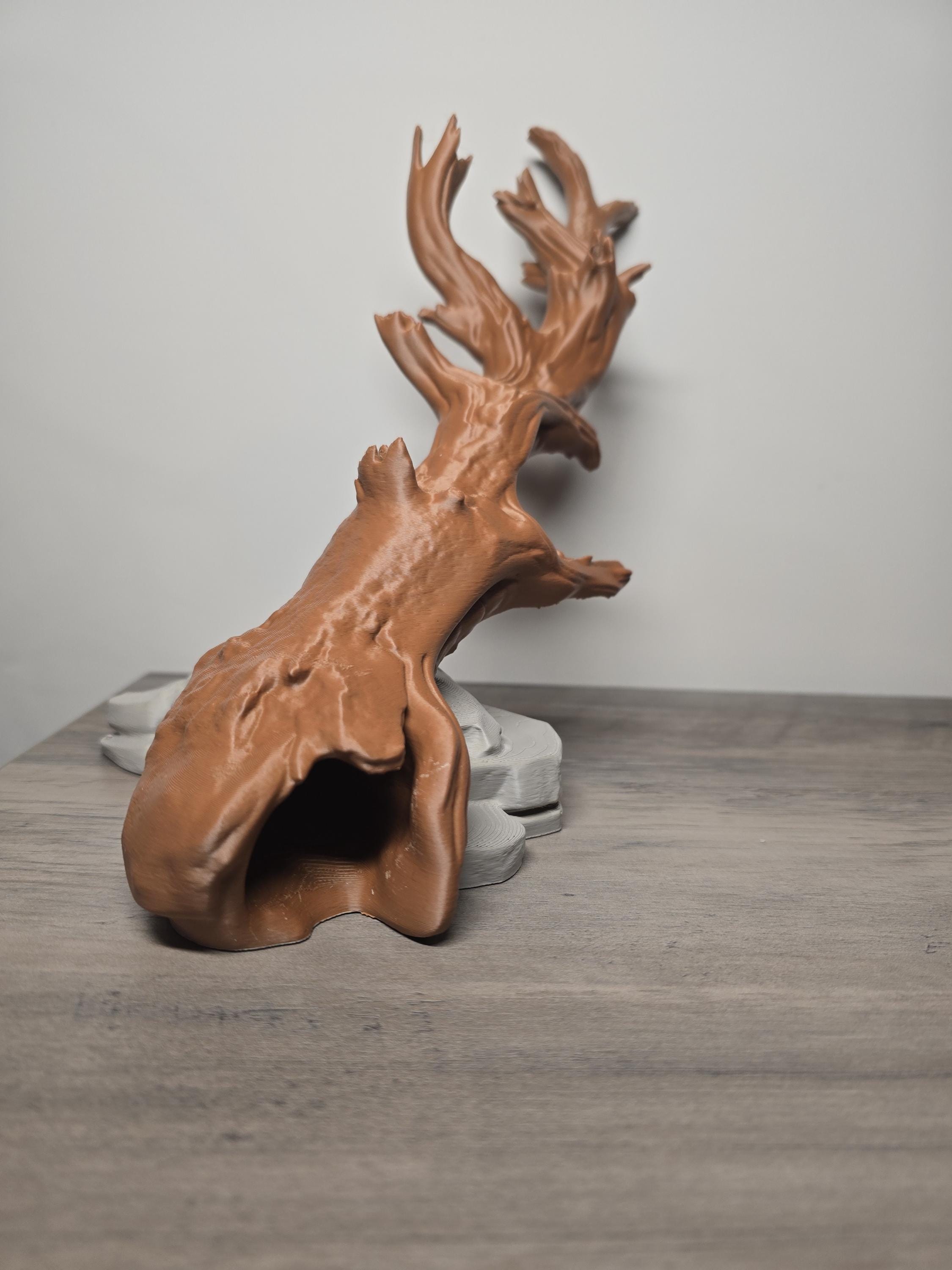 3D Printed Tree Branch and Cave Aquarium Decor | 11x7x9 Inches | 4m3d Design Art