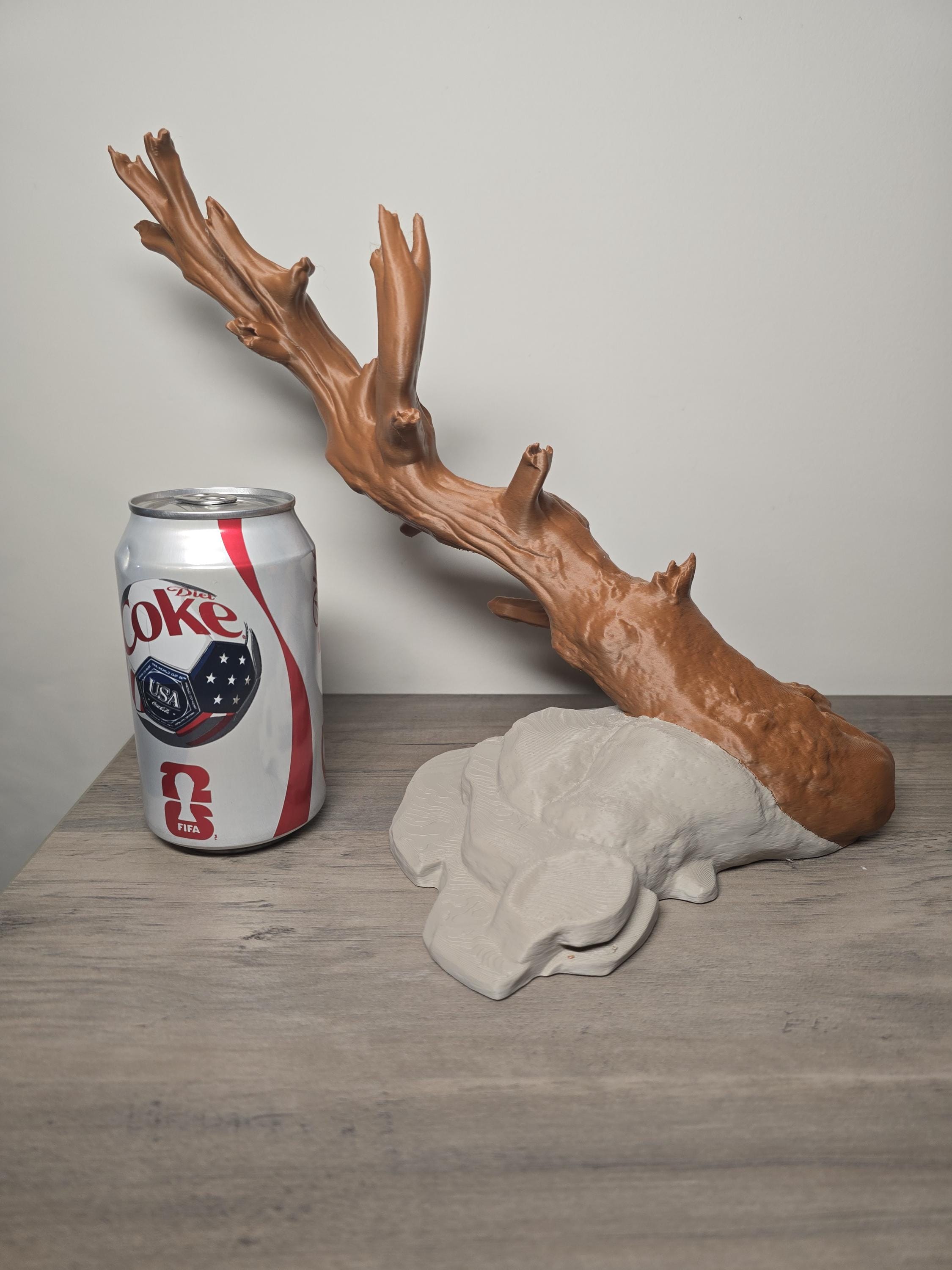 3D Printed Tree Branch and Cave Aquarium Decor | 11x7x9 Inches | 4m3d Design Art