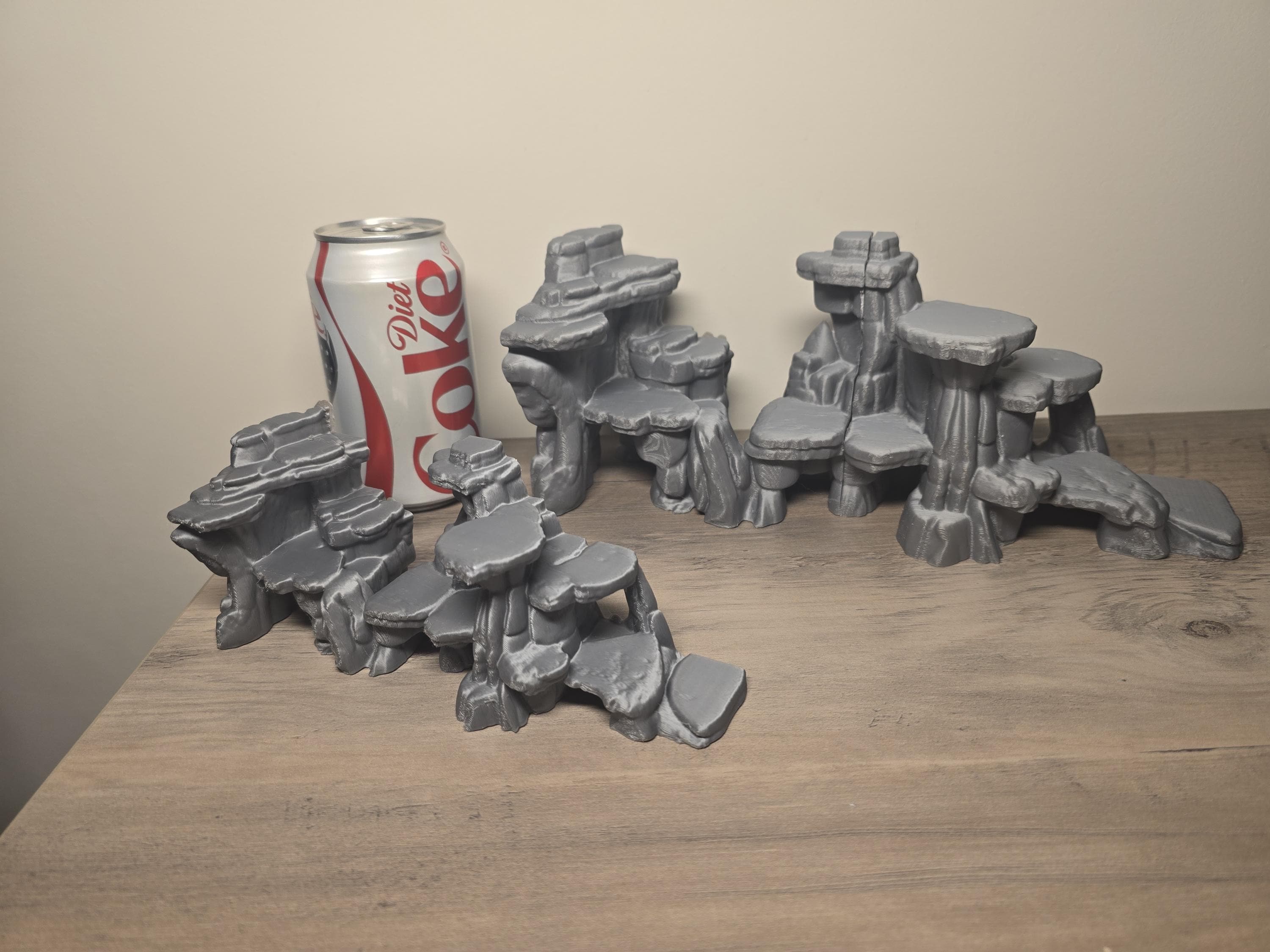 3D Printed Rock Formation Aquarium Decor | 2 Sizes | Custom Colors | 4m3d Design Art