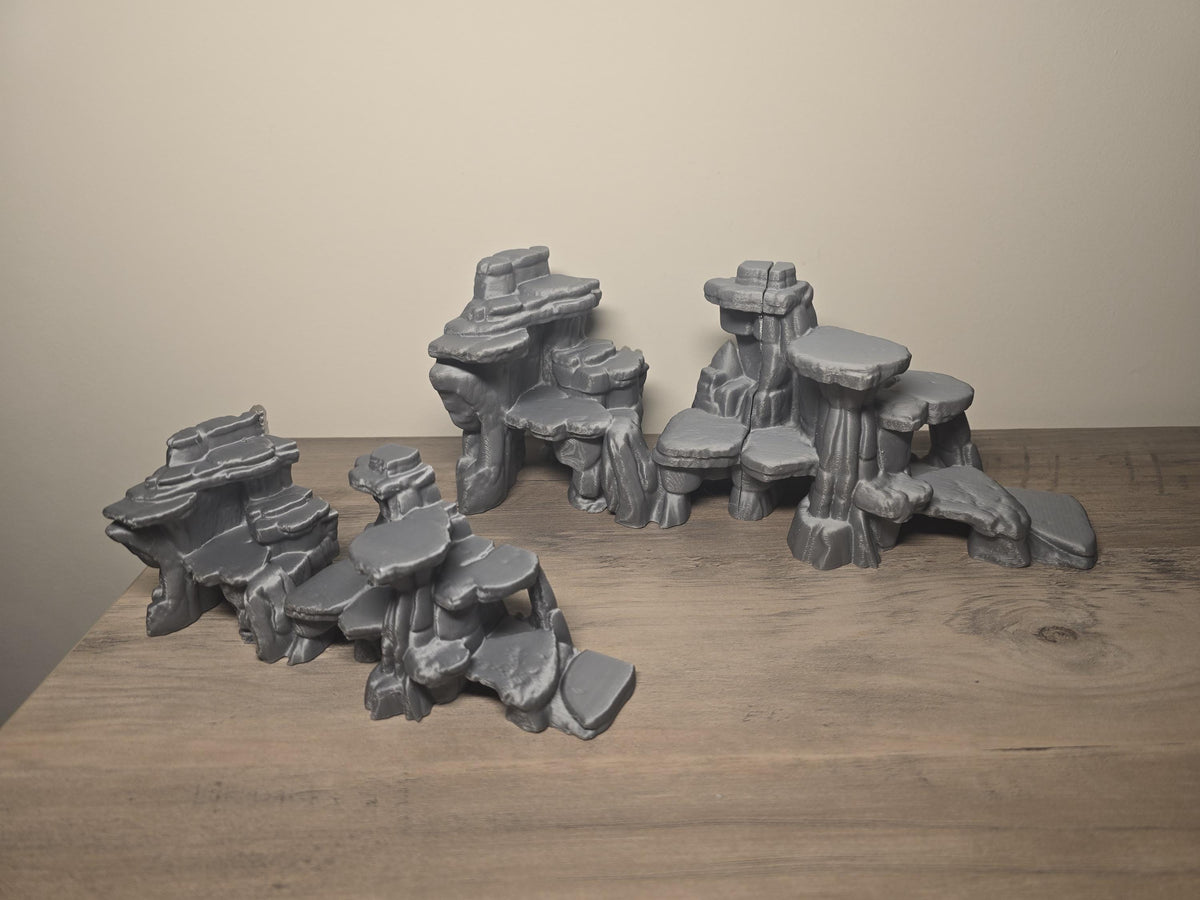 3D Printed Rock Formation Aquarium Decor | 2 Sizes | Custom Colors | 4m3d Design Art