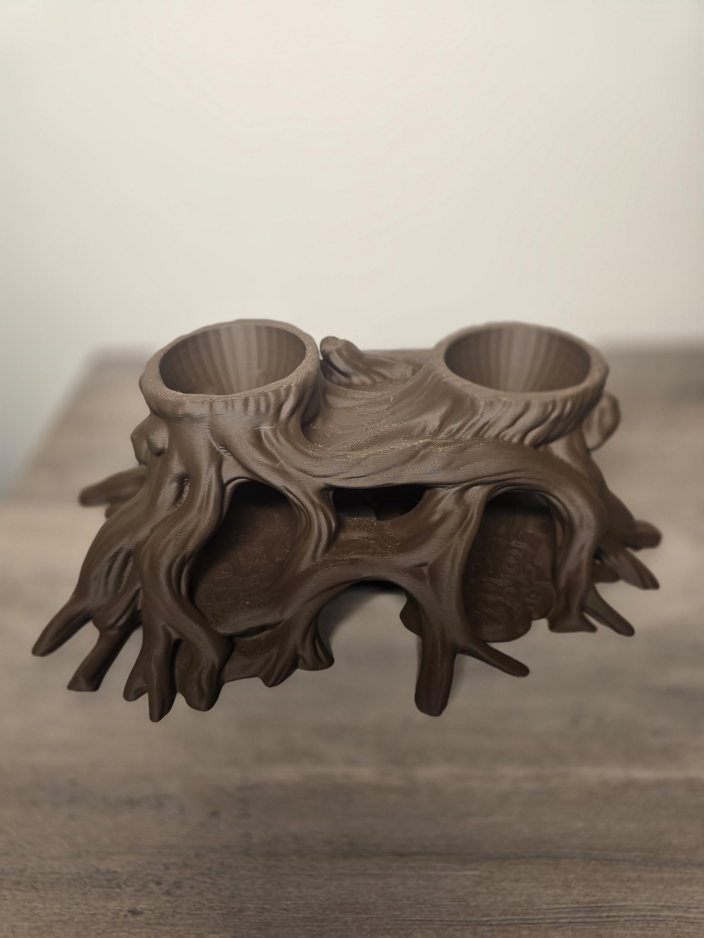 3D Printed Tree Stump Hideaway | Aquarium & Reptile Enclosure Decor | 10x7x4 In | 4m3d Design Art