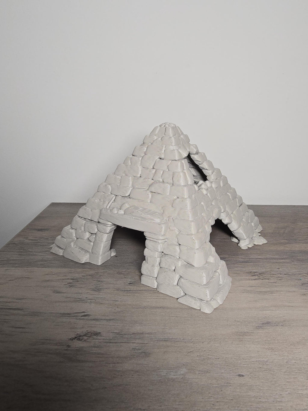 3D Printed Pyramid Aquarium Decor | Stone-Look Fish Hideaway | 6x6x5 In | 4m3d Design Art