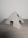3D Printed Pyramid Aquarium Decor | Stone-Look Fish Hideaway | 6x6x5 In | 4m3d Design Art