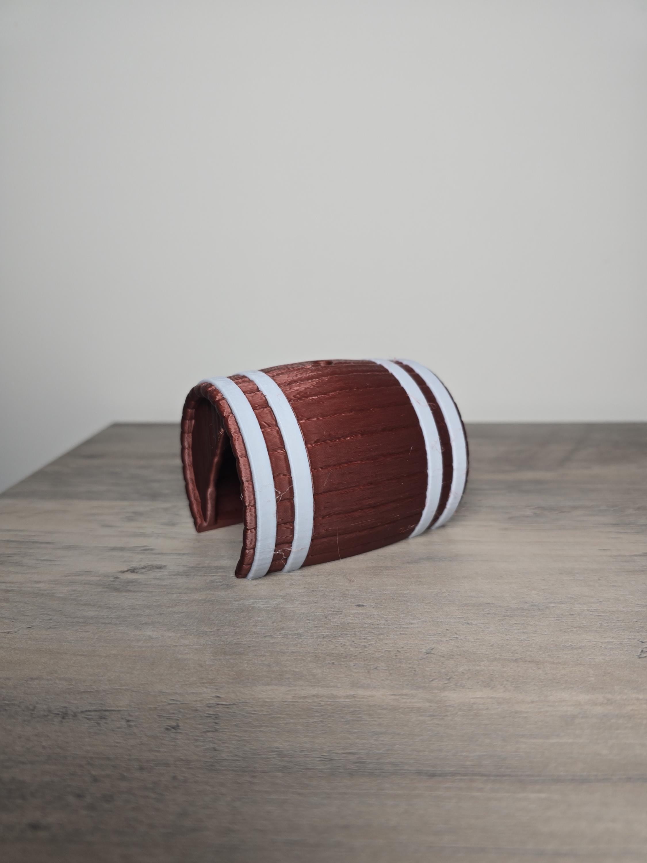 3D Printed Barrel Cave Aquarium Decor | Fish Hideaway | 4x3x3 Inches | 4m3d Design Art
